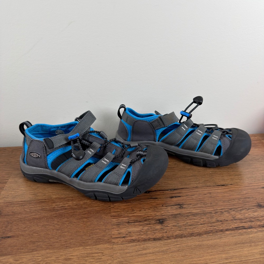 Keen Newport H2 Kids Grey Blue Water Sandals Hiking Shoes Outdoor Size 4 US